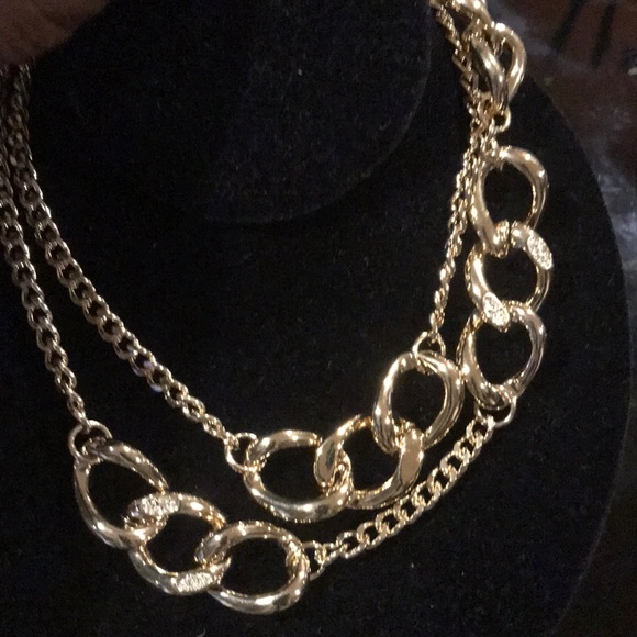 NWT Ann Taylor 30 inch Pave Link Necklace - Picture 5 of 5